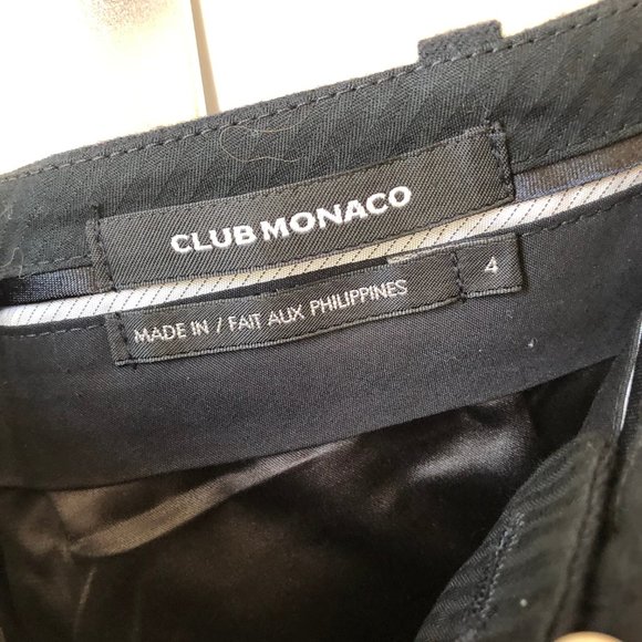 Club Monaco Black Wide Leg Wool Pants - Picture 4 of 7